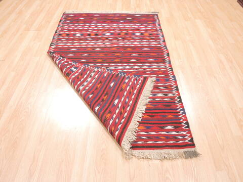 Kilim Red Flat Woven 311 X 63  Area Rug 100-110879 Image 5