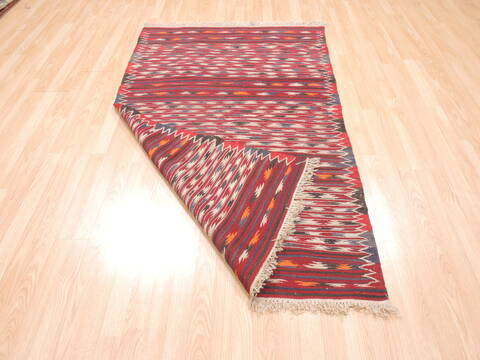 Kilim Red Flat Woven 38 X 63  Area Rug 100-110880 Image 5