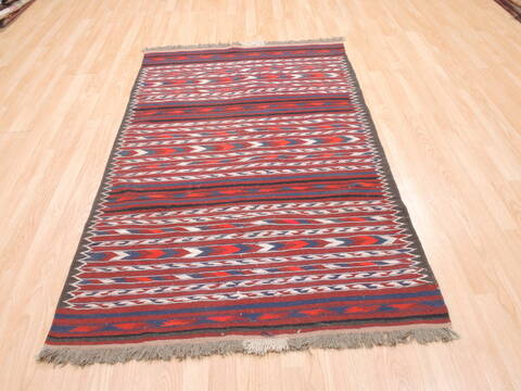 Kilim Red Flat Woven 39 X 61  Area Rug 100-110882 Image 1