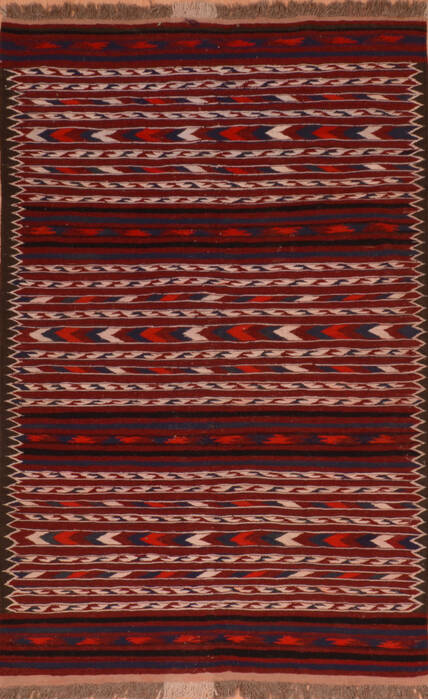 Kilim Red Flat Woven 39 X 61  Area Rug 100-110882 Image 0