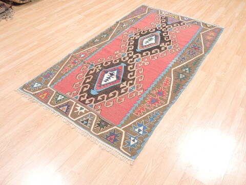 Kilim Brown Flat Woven 37 X 65  Area Rug 100-110886 Image 2