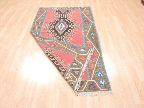 Kilim Brown Flat Woven 37 X 65  Area Rug 100-110886 Image 5