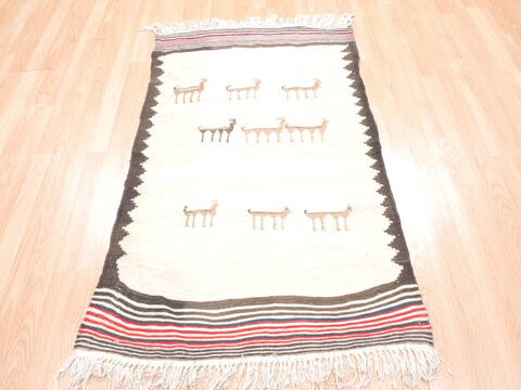 Kilim Beige Flat Woven 28 X 48  Area Rug 100-110891 Image 1