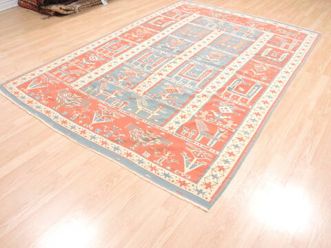 Kilim Beige Flat Woven 63 X 93  Area Rug 100-110903 Image 2