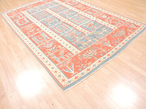 Kilim Beige Flat Woven 63 X 93  Area Rug 100-110903 Image 3