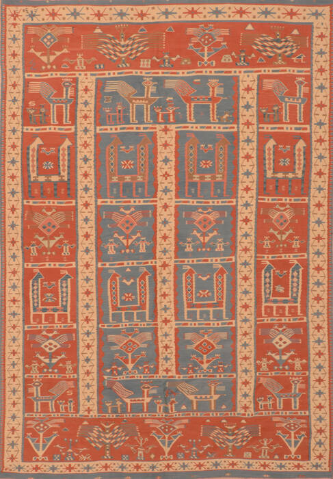 Kilim Beige Flat Woven 63 X 93  Area Rug 100-110903 Image 0