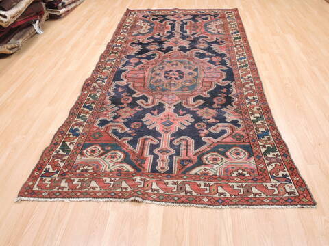 Khan Mohammadi Blue Runner Hand Knotted 48 X 911  Area Rug 100-110904 Image 9