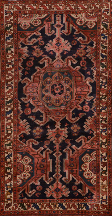 Khan Mohammadi Blue Runner Hand Knotted 48 X 911  Area Rug 100-110904 Image 0