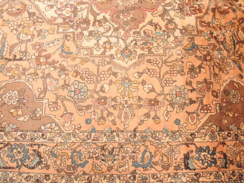 Bakhtiar Beige Hand Knotted 68 X 104  Area Rug 100-110929 Image 11