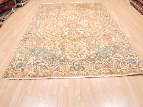 Bakhtiar Beige Hand Knotted 68 X 104  Area Rug 100-110929 Image 1
