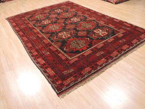 Khan Mohammadi Black Hand Knotted 610 X 99  Area Rug 100-110933 Image 3