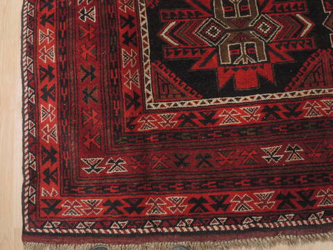 Khan Mohammadi Black Hand Knotted 610 X 99  Area Rug 100-110933 Image 5