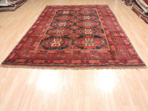Khan Mohammadi Black Hand Knotted 610 X 99  Area Rug 100-110933 Image 7