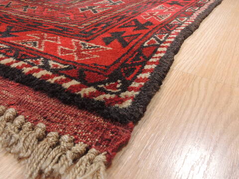 Khan Mohammadi Black Hand Knotted 610 X 99  Area Rug 100-110933 Image 8