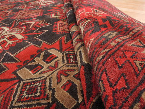 Khan Mohammadi Black Hand Knotted 610 X 99  Area Rug 100-110933 Image 9