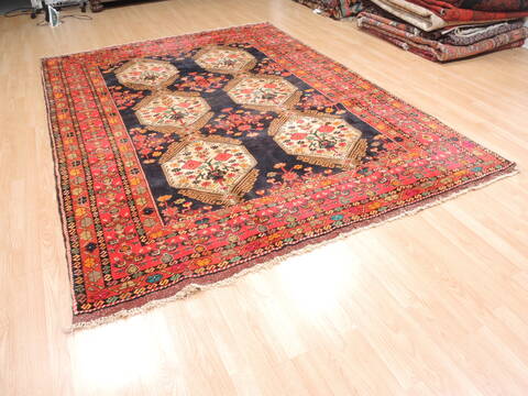 Khan Mohammadi Black Hand Knotted 73 X 100  Area Rug 100-110937 Image 14