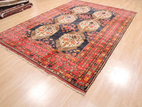Khan Mohammadi Black Hand Knotted 73 X 100  Area Rug 100-110937 Image 2