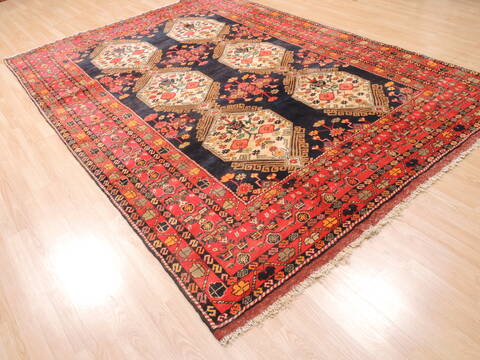 Khan Mohammadi Black Hand Knotted 73 X 100  Area Rug 100-110937 Image 3