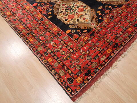 Khan Mohammadi Black Hand Knotted 73 X 100  Area Rug 100-110937 Image 4