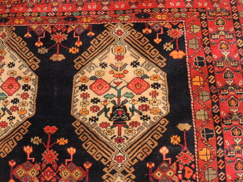 Khan Mohammadi Black Hand Knotted 73 X 100  Area Rug 100-110937 Image 5