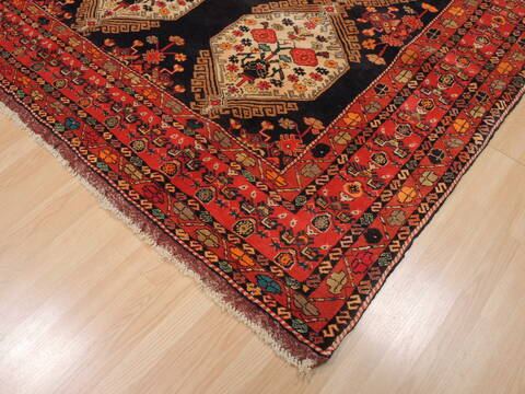 Khan Mohammadi Black Hand Knotted 73 X 100  Area Rug 100-110937 Image 8