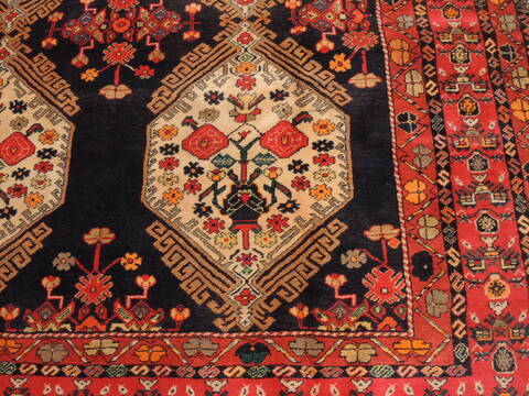 Khan Mohammadi Black Hand Knotted 73 X 100  Area Rug 100-110937 Image 9