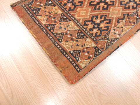 Khan Mohammadi Brown Runner Hand Knotted 14 X 33  Area Rug 100-110942 Image 3