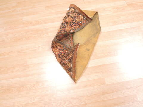 Khan Mohammadi Brown Runner Hand Knotted 14 X 33  Area Rug 100-110942 Image 5