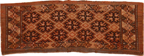 Khan Mohammadi Brown Runner Hand Knotted 14 X 33  Area Rug 100-110942 Image 0