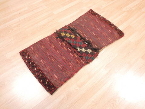 Turkman Red Hand Knotted 111 X 30  Area Rug 100-110948 Image 2