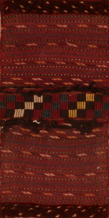 Turkman Red Hand Knotted 111 X 30  Area Rug 100-110948 Image 0