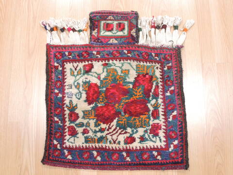 Baluch White Square Hand Knotted 111 X 21  Area Rug 100-110961 Image 1