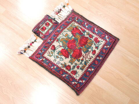 Baluch White Square Hand Knotted 111 X 21  Area Rug 100-110961 Image 3