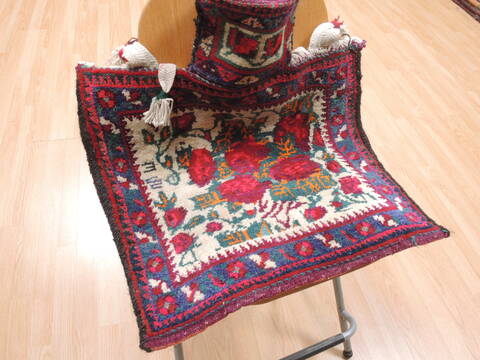 Baluch White Square Hand Knotted 111 X 21  Area Rug 100-110961 Image 7