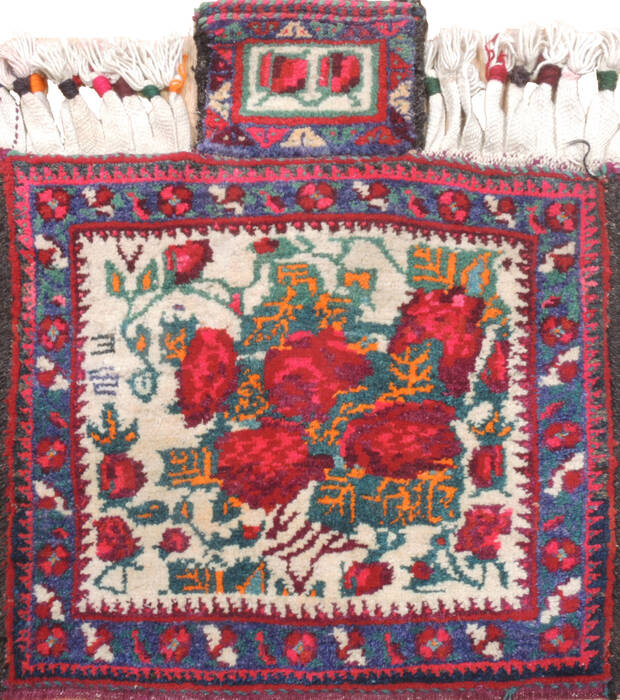 Baluch White Square Hand Knotted 111 X 21  Area Rug 100-110961 Image 0