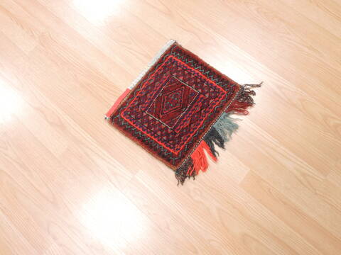 Turkman Red Square Hand Knotted 11 X 13  Area Rug 100-110973 Image 3