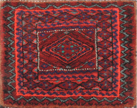 Turkman Red Square Hand Knotted 11 X 13  Area Rug 100-110973 Image 0