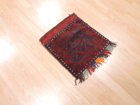 Baluch Red Square Hand Knotted 16 X 18  Area Rug 100-110978 Image 2