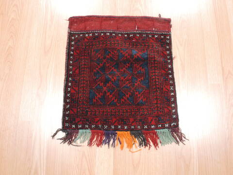 Baluch Red Square Hand Knotted 16 X 18  Area Rug 100-110978 Image 5