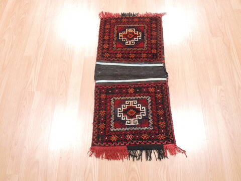 Baluch Red Hand Knotted 14 X 28  Area Rug 100-110985 Image 1