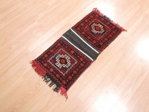Baluch Red Hand Knotted 14 X 28  Area Rug 100-110985 Image 2