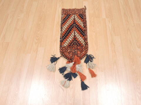 Turkman Red Square Hand Knotted 18 X 24  Area Rug 100-110989 Image 2
