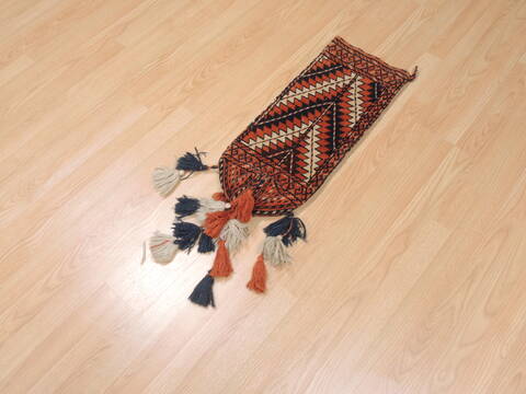 Turkman Red Square Hand Knotted 18 X 24  Area Rug 100-110989 Image 3