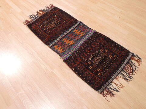 Turkman Red Hand Knotted 17 X 31  Area Rug 100-110990 Image 2