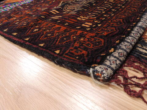 Turkman Red Hand Knotted 17 X 31  Area Rug 100-110990 Image 3