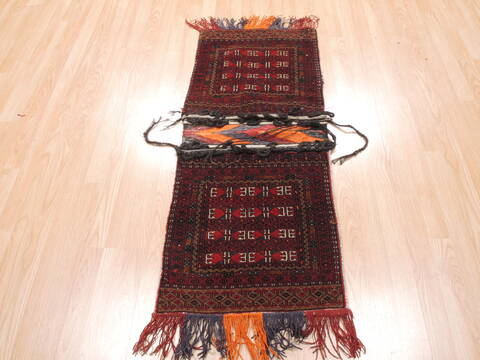 Turkman Red Square Hand Knotted 18 X 24  Area Rug 100-110994 Image 1