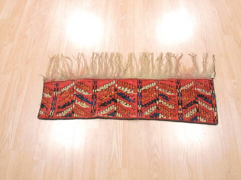 Turkman Red Hand Knotted 10 X 32  Area Rug 100-110997 Image 1