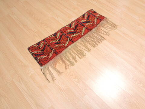 Turkman Red Hand Knotted 10 X 32  Area Rug 100-110997 Image 5