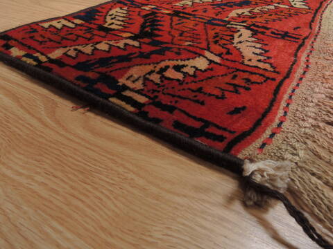 Turkman Red Hand Knotted 10 X 32  Area Rug 100-110997 Image 6