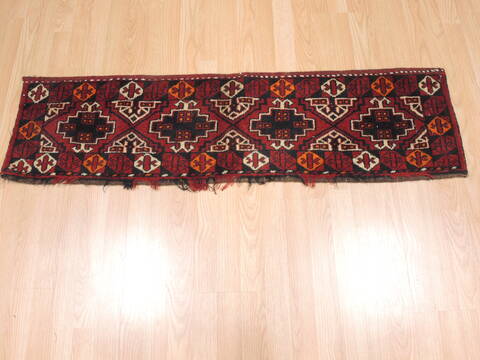 Baluch Red Runner Hand Knotted 13 X 47  Area Rug 100-110999 Image 3